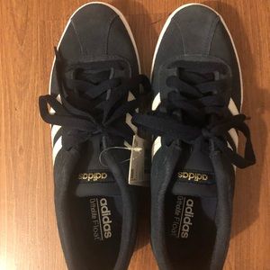 NWT Adidas Courtset Navy Suede Sneakers -Sz 8